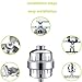 Shower Filter, 15 Stage Shower Head Filter for Hard Water with 2 Cartridges, High Output Shower Water Filter to Remove Chlorine, Fluoride and Other Impurities, Improves Skin Condition, Protects Hair