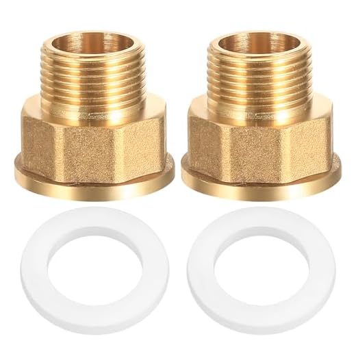 BieMian 2 STK Reduzierung 3/4 Zoll auf 1 Zoll Adapter,Messing Reduzierstück 3/4 Zoll auf 1 Zoll(Außen x Innen),Gewindefittings Messingfittings für Umwandlung von Rohrverbindungen
