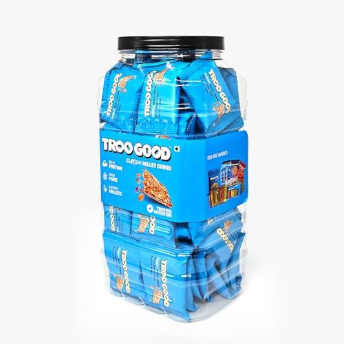 Image of Troogood Classic Millet Chikki Jar(60pcs,10g each) | Rich in Fibre and Protein | Healthy Indian Sweets & Snacks | Made with Jaggery | No Added Preservatives and Colours