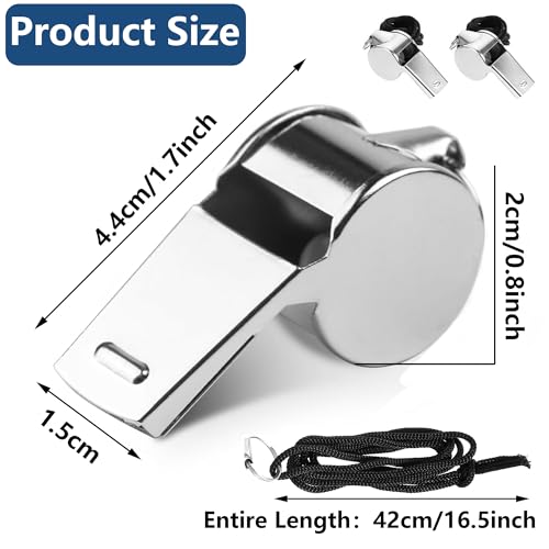 laeeyin 2 Stück Pfeife Trillerpfeife Sportunterricht Profi Whistle mit Schlüsselband Schiedsrichter Pfeife für Schulsport, Fußball, Sportunterricht, Hundetraining