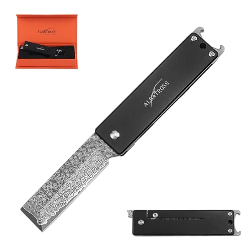 ALBATROSS Damascus Steel Pocket Knife - Stocking Stuffer for Men