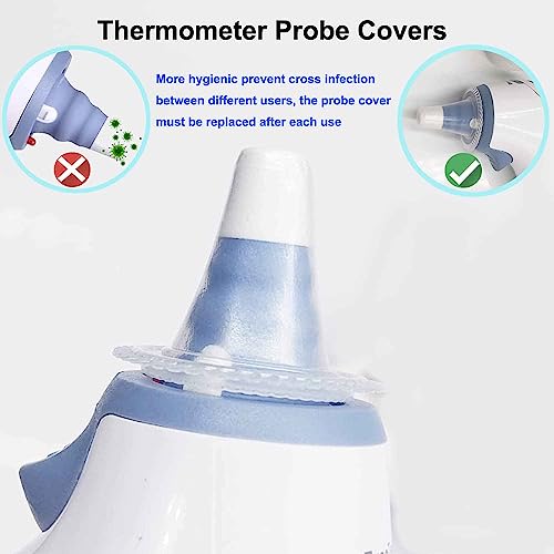 400 Pack Ear Thermometer Probe Covers, Disposable Refill Lens Filters Caps Compatible For All B Raun Models Digital Thermometers Sleeve #TOP3