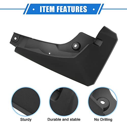 Image of Mud Flaps Kit Compatible for Toyota RAV4 2019-2023, Quality Plastic Black Front and Rear Splash Guards