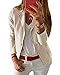 Produktbild OranDesigne Damen Blazer Revers One Button Mode Kleinen Anzug Einfarbiger Slim Fit Revers Business Blazer Kurz Mantel Aprikose Large