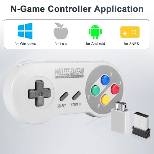 Mando inalámbrico SNES USB 2.4 GHz compatible con Switch OLED y Raspberry Pi 6