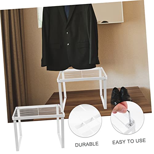 Yardwe 1Pc Prateleira Em Camadas Armário De Pé Organizador De Pano Prateleira De Roupas Organizador