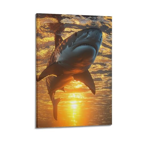 Toile requin d'eau scintillante WIZIGM habiller un mur vide 20x30 cm