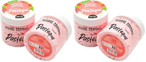 French Tendance - Beurre Corporel Fouetté - Soin Peau Sèche Corps et Mains - Pour Homme et Femme - Hydratant - Adoucissant - Lissant - Nourrissant - 190 ml - Senteur Pastèque (Lot de 2)