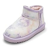 Balabala Water Resistant Girls Snow Boots Winter Boots Kids Snow Boots Boys Snow Boots Classic Suede Warm Hiking Boots