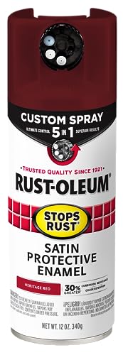 Image of Rust-Oleum Stops Rust Custom 5-in-1 Spray Paint, Satin Heritage Red