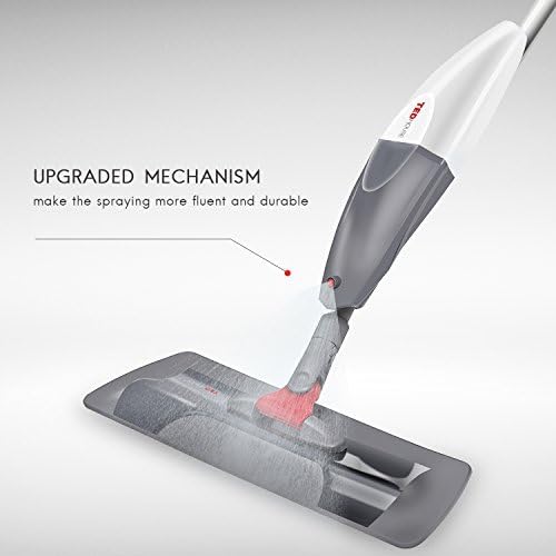 TEDHOUSE T1 Spray Mop Kit for Hardwood Floor with Double Reusable Soft Microfiber Pad Includes 20 oz. Cartridge