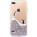 JAHOLAN iPhone 7 Plus Case, iPhone 8 Plus Case Amusing Whimsical Design Clear TPU Soft Case Rubber Silicone Skin Cover for iPhone 7 Plus iPhone 8 Plus - Penguin Fly