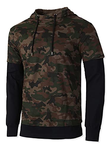 Ma Croix Mens Hipster Hoodie Longline T- Shirt4