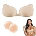 TOFBS Reggiseno Adesivo Invisibile Push Up Bra Silicone Autoadesivo Senza Spalline Copricapezzoli Reggiseno Schiena Nuda Reggiseni Adesivi Riutilizzabile(Beige,C)