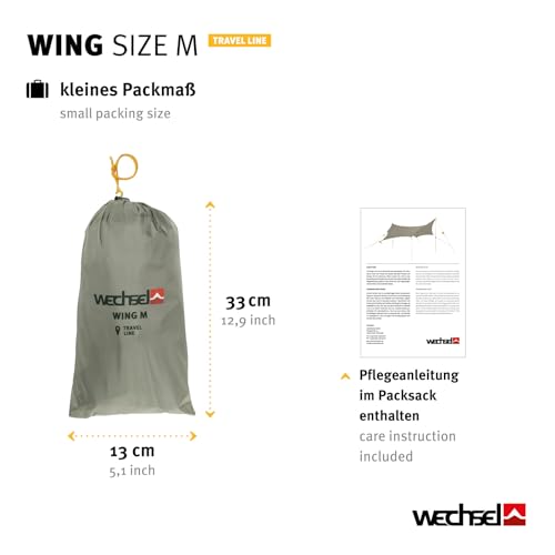 Miniatura 3 de Wechsel Tents Wing M - Toldo Para Tienda Refugio De Campaña, Proteccion Impermeable Resistente A La Lluvia, 300 X 325 X 225 Cm Travel Line