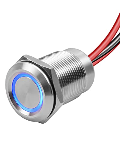 12V Light Dimmer, 6A Dc 12V Pwm Dimmer Switch For Rv Car Boat Dimmable Strip Rope Light, 3/4 Inch Drill Hole Stainless Press Led Light Dimmer Switch, 1 Pcs #TOP9