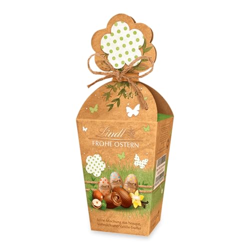 Lindt Schokolade | Mini-Eier Nature Edition | 170g | Feine Mischung aus Mini Nougat-, Vollmilch- und Vanille-Trüffel-Eiern | Osterschokolade | Perfekte Oster-Schokolade zum Teilen & Genießen