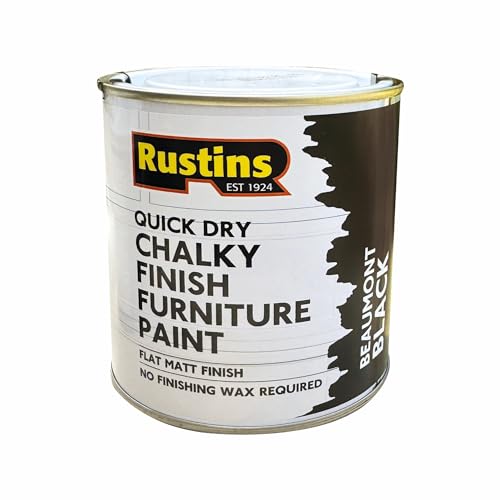 RUSTINS Chalky Finish Furniture Paint Beaumont Black 250ml