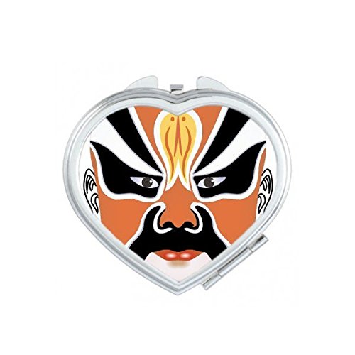 Miroir de poche compact opéra de Pékin pour éviter les erreurs de maquillage en déplacement