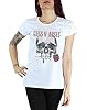 Guns N' Roses Women's Flower Skull T-Shirt Medium White #3