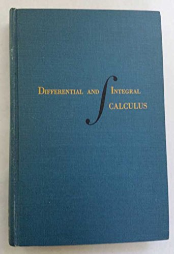 Differential and integral calculus, B007T2X6OY Book Cover