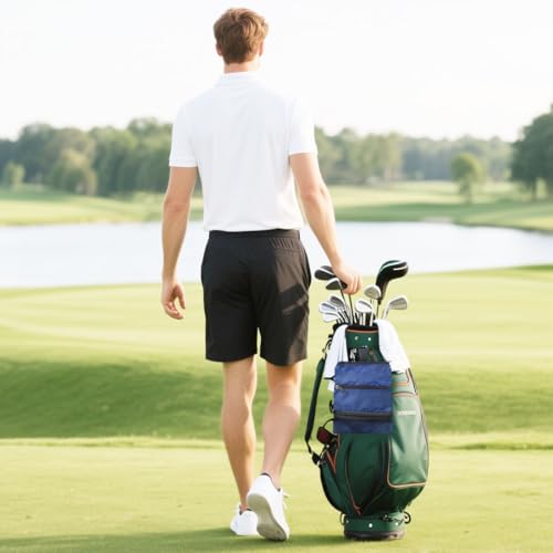 Portable Golf Ball Storage Bag review - Multiple Pockets Zippered Golf Accessory Organizer (Blue) Image 6