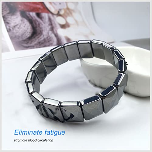 ZJchao Terahertz Stone Bracelet, Faceted Rectangular Healing Fashion Bracelet2