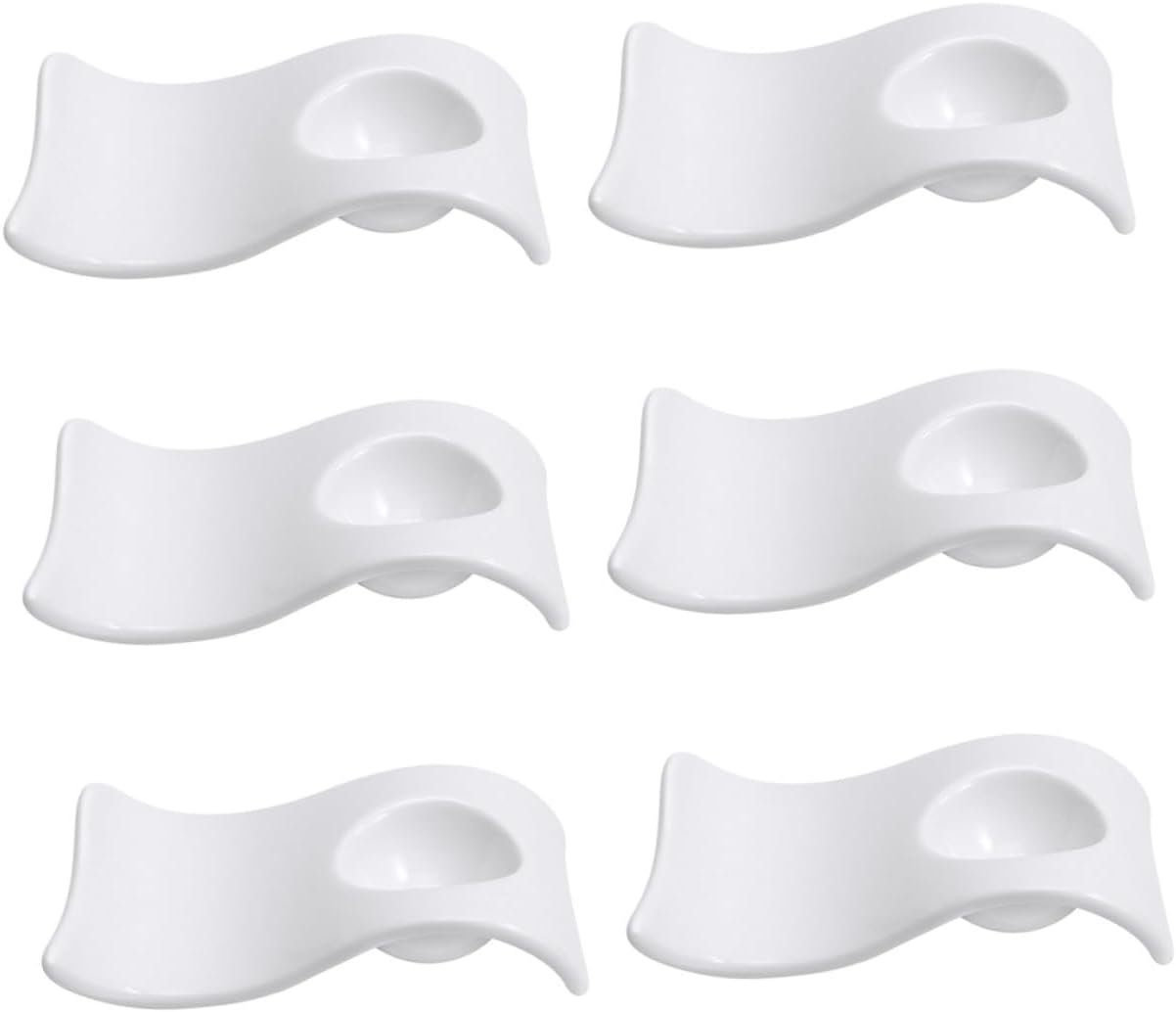 6 Pcs Ceramic Egg Cups Practical Egg Holders for Breakfast Smooth Finish Easy to Clean for Kitchen and Refrigerator Use Sturdy and Reusable