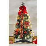 Fully Decorated Pre-Lit 2' Pop-Up Tabletop Christmas Tree - Red Gold