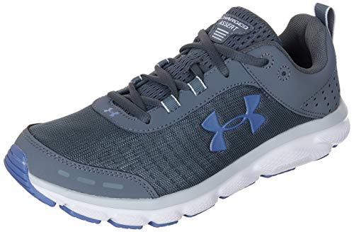 Under Armour Men's Charged Assert 8 Running Shoe, Pitch Gray (103)/White, 8.5