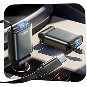 Uitschuifbare autolader 69w snellader voor iphone pro max adapter_voghion.com