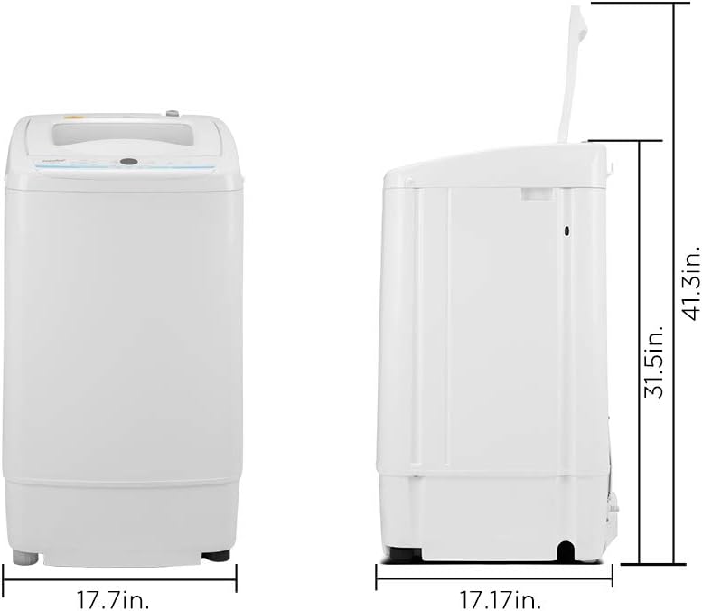 Flаѕh Dеаlѕ - 50% оƒƒ COMFEE' Portable Washing Machine, 0.9 cu.ft Compact Washer With LED Display, 5 Wash Cycles, 2 Built-in Rollers, Space Saving Full-Automatic Washer, Ideal for RV, Dorm, Apartment, Ivory White