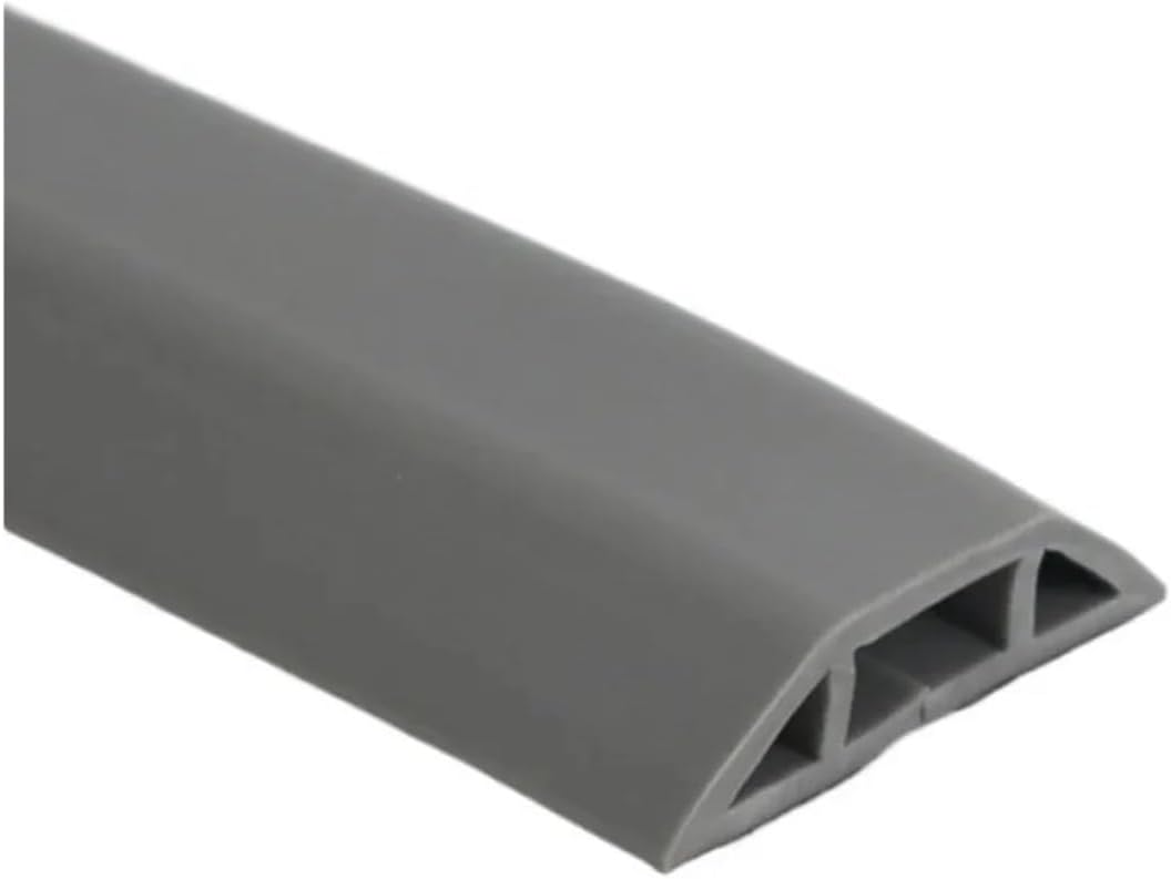 4.0M Floor Cord Cover PVC Cable Protectors Self-Adhesive Cable Protectors Cable Hiding Covers Flexible Wire Duct(Brown)