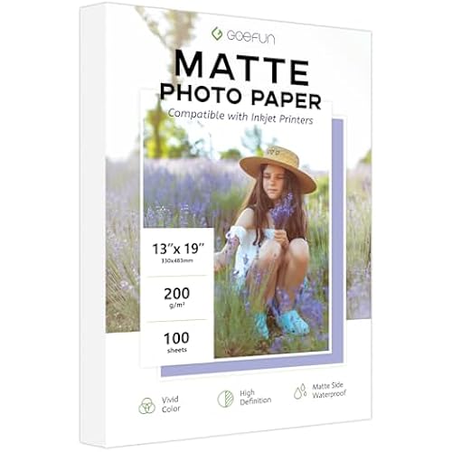 13x19 Matte Photo Paper, 54 LB Goefun 13x19 printer paper 100 Sheets