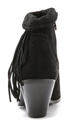 Sam Edelman Women's Louie Ankle Fringe Boot,Black Suede,8.5 M Us #TOP3