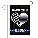 Back the Blue Garden Flag, Burlap Vertical Double Sided, American Police Garden Flag, Blue Lives Matter Flag for Outdoor Indoor Yard Lawn Honoring Law Enforcement Officers, 12 x 18 In