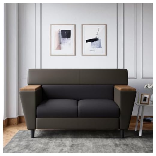 GODREJ INTERIO Vertex 2-Seater Fabric Sofa (3-Years Warranty, Fabric, Pebble + Dark Grey)