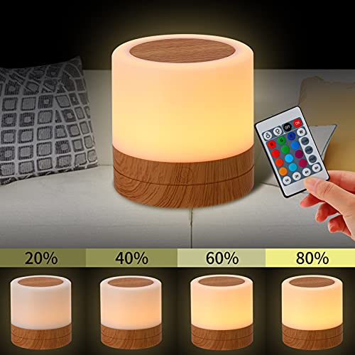 Staright Leds de mesa coloridos luz noturna quarto cabeceira USB tocante RGB abajur com controle rem