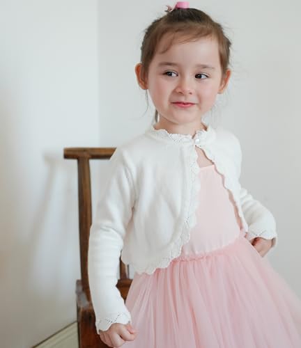 Girls Kids Bolero Cardigan Sweater Long Sleeve Button Knit Shrug Cropped Cover Up Top Cardigan Shrug4