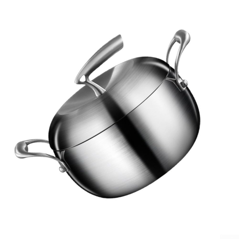 Stainless Steel Soup Pot 18cm Even Heat Cooking(18 Cm)