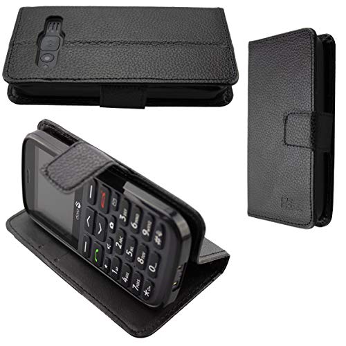 caseroxx Bookstyle-Case for Doro 1370/1372, Cover, faux leather, black, Card Slots & Magnetic Closure