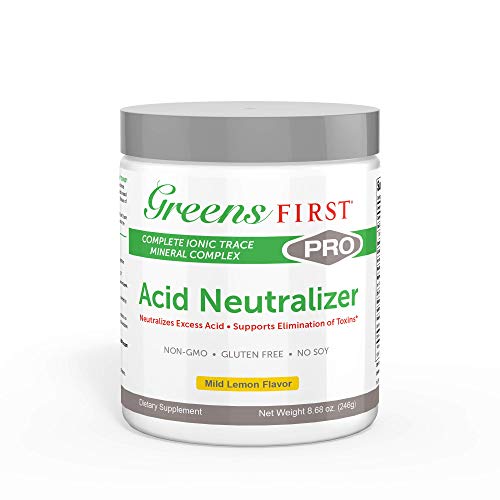 Greens First Acid Neutralizer, Mild Lemon Flavor, 30 Servings â€“ Complete Ionic Trace Mineral Complex â€“ May Help Neutralize Excess Acids â€“ Non-GMO & Gluten Free