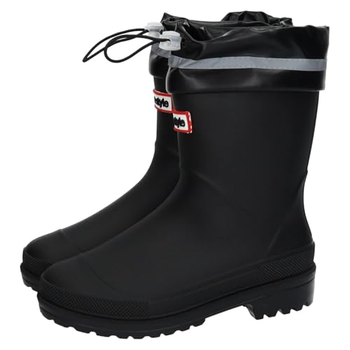 Bottes de pluie imperméables avec semelle antidérapante Bonino 022-1 Noir pour éviter les chutes
