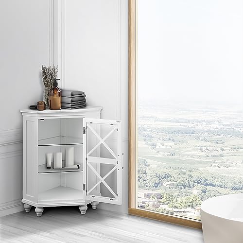 Teamson Home Dawson Wooden Storage Cabinet, Standard, Corner Floor #TOP1