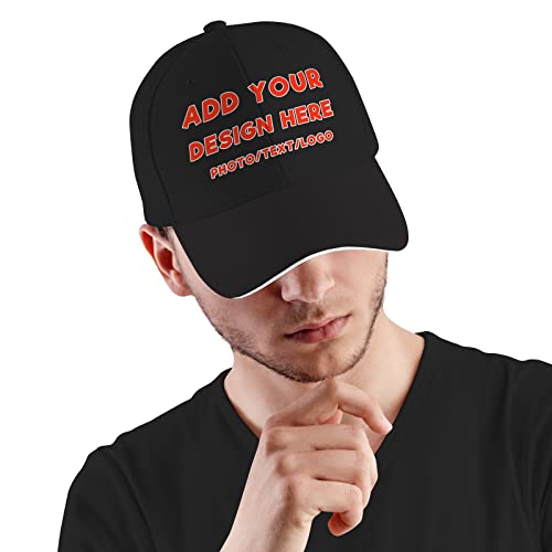 Custom Hat Your Design Here, Personalized Hats For Men And Women, Customized Dad Snapback Baseball Hat For Outdoor Activities Black #TOP14