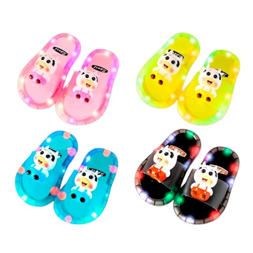 Dasongff Ciabatte LED Luminose Bambino Bambino Ciabatte Bambino Ciabatte Ragazzo Ragazza Slippers Doccia Pantofole Piatto Antiscivolo Punta Aperta Cartone Animato Scarpe da Bagno