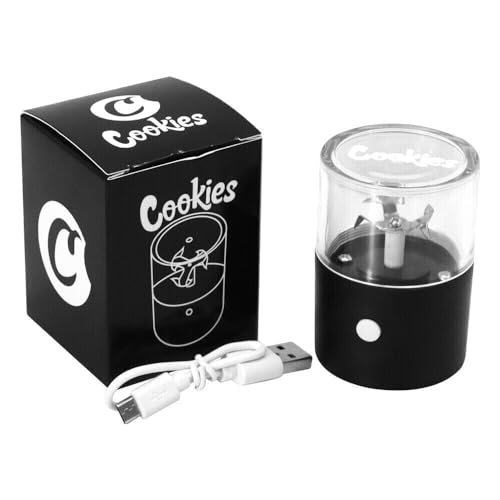 Glamified Glam Electric Herb Grinder - Portable Spice and Tobacco Grinder for Efficient Grinding (Black)