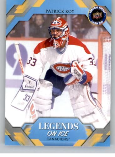 2026 Upper Deck National Hockey Card Day #NHCD-25 Patrick Roy Montreal Canadiens Legends on Ice Official Hockey Card in Raw (NM or Better) Condition