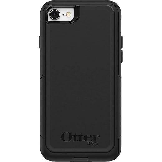 OtterBox COMMUTER SERIES Case for iPhone SE (3rd and 2nd gen) and iPhone 8/7 - Frustration Free Packaging - BLACK