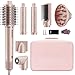 7MAGIC Air Styler 7 en 1 Multifunción, Cepillo de Aire Caliente Voluminizador y Alisador, Rizador Automático, Secador de Pelo Iónico, Moldeador Profesional, sin Daño por Calor, con Estuche de Viaje